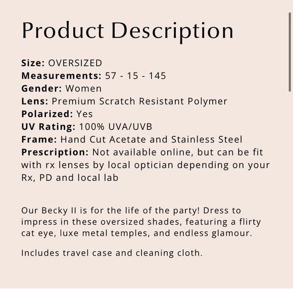 DIFF Becky II Sandstone Crystal Brown Fade Polarized Sunglasses - Picture 7 of 11